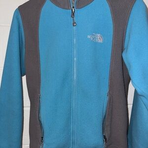 The North Face Turquoise and Charcoal Jacket